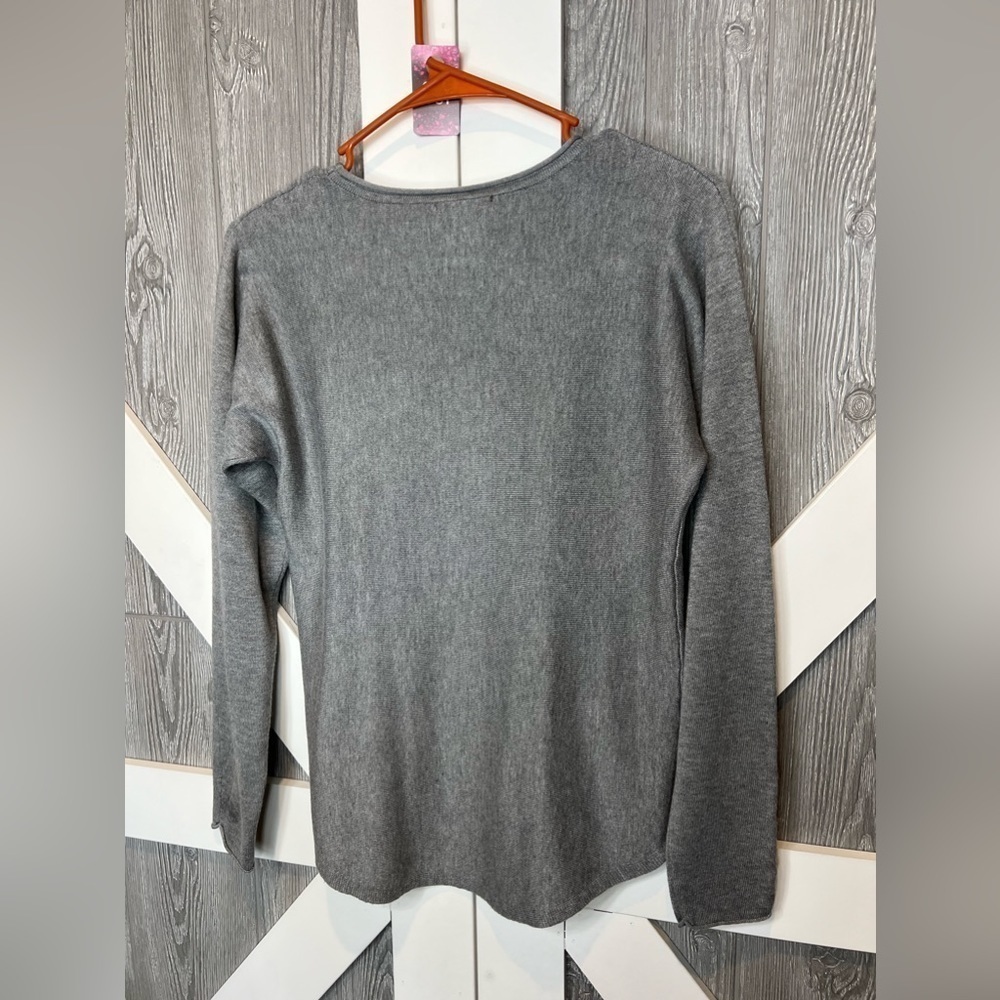 B14.11 Adrienne Vittadini lightweight sweater grey S - Picture 6 of 6